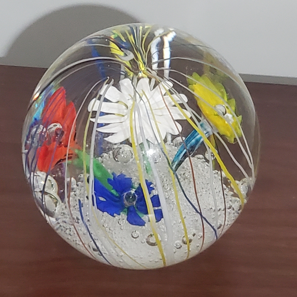 Paperweight Gorgeous Sea Reef Murano Italian Art Glass Aquarium Paperweight